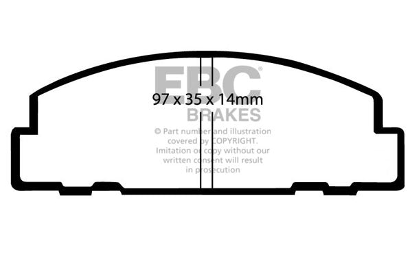 Pastiglie Freno EBC Ultimax DP542 per Daihatsu Domino