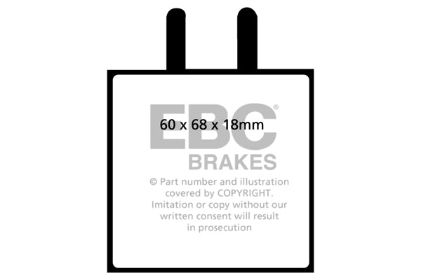 Pastiglie Freno EBC Greenstuff DP2543 per Facel Vega Excellence, ISO Fidia e altre