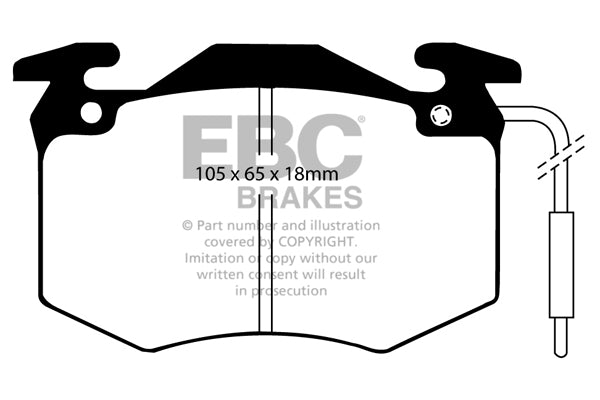 Pastiglie Freno EBC Ultimax DP546 per Peugeot 505, Renault Alpine e altre