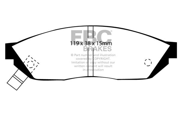 Pastiglie Freno EBC Ultimax DP560 per Honda Civic (2nd Gen)