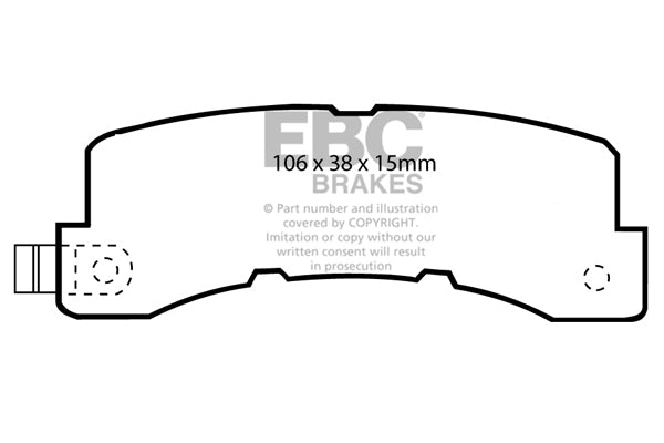Pastiglie Freno EBC Ultimax DP569 per Isuzu Piazza