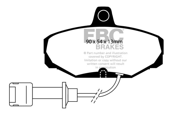 Pastiglie Freno EBC Ultimax DP571 per Ford Granada e Ford Sierra