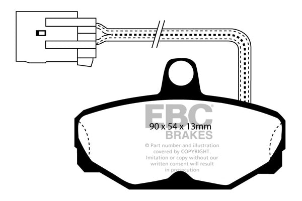 Pastiglie Freno EBC Ultimax DP571/2 per Ford Scorpio e Ford Granada