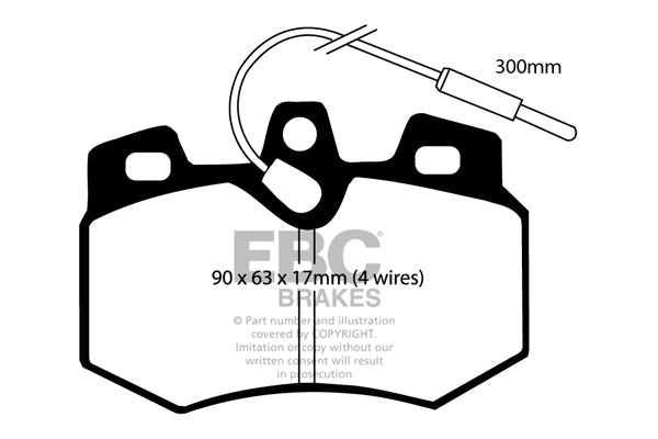 Pastiglie Freno EBC Ultimax DP575/4 per Citroen ZX, Citroen AX e altre