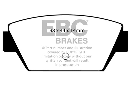 Pastiglie Freno EBC Yellowstuff DP4576R per Mitsubishi Galant, Mitsubishi Lancer e altre