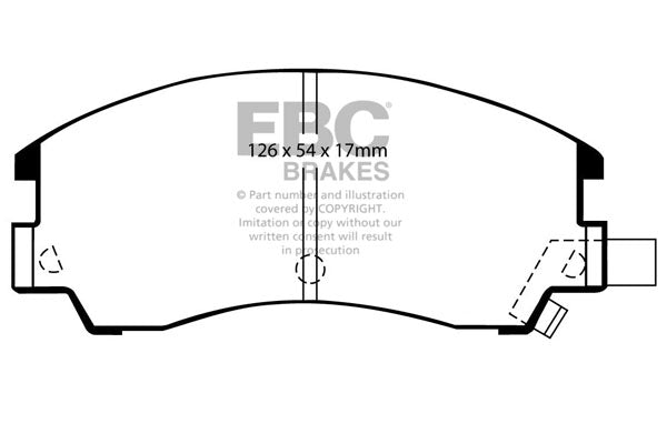 Pastiglie Freno EBC Ultimax DP582 per Subaru Leone (Serie 3), Subaru XT Coupe e altre