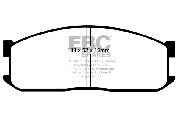 Pastiglie Freno EBC Ultimax DP599 per Mazda E2000 Panel Van e Mazda E2200 Panel Van
