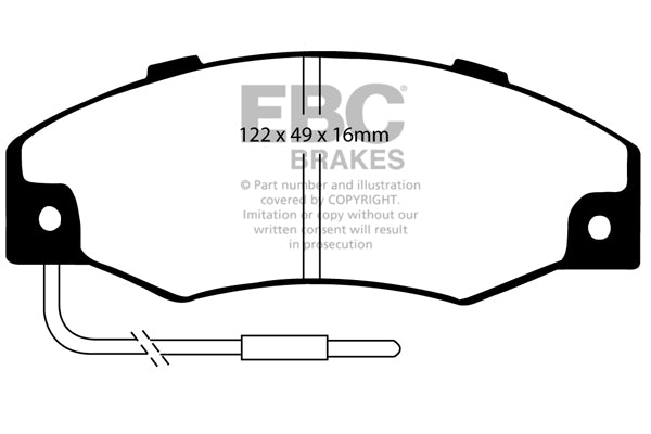 Pastiglie Freno EBC Ultimax DP604 per Renault 21, Renault Alpine e altre