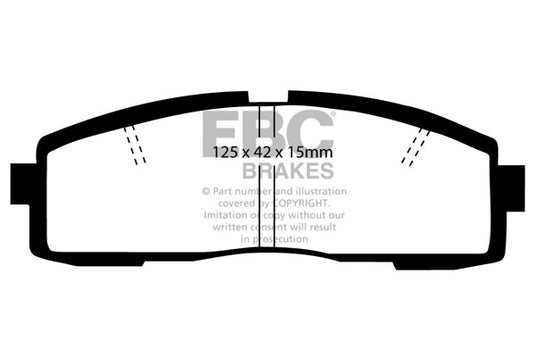 Pastiglie Freno EBC Yellowstuff DP4608/2R per Toyota Cressida, Toyota Supra e altre