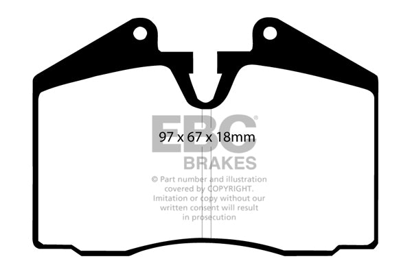Pastiglie Freno EBC Redstuff DP3612C per Porsche 911 (964), Porsche 944 e altre