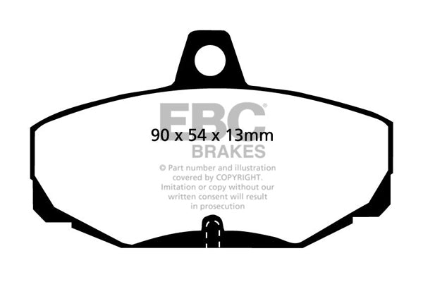 Pastiglie Freno EBC Yellowstuff DP4617R per Ford Granada, Ford Sierra e altre