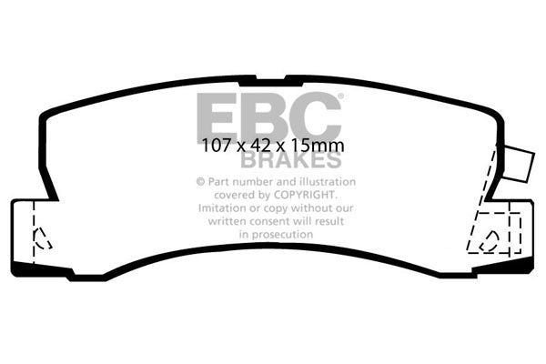 Pastiglie Freno EBC Greenstuff DP2628 per Toyota Camry, Toyota Carina E e altre