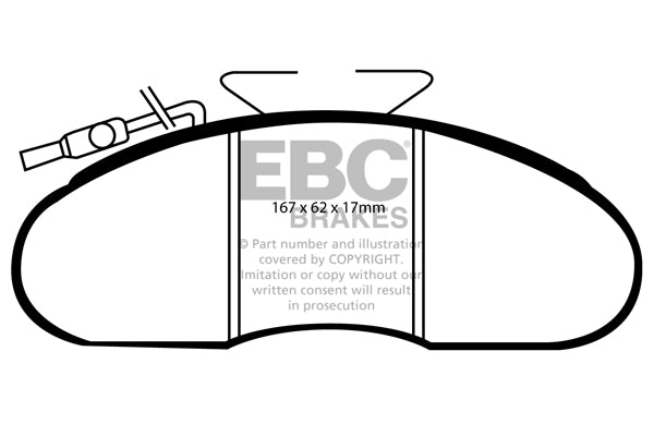 Pastiglie Freno EBC Ultimax DP633/3 per Nissan Cabstar E