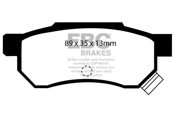 Pastiglie Freno EBC Bluestuff NDX DP5642/2NDX per Honda Civic (5th Gen), Honda Civic (6th Gen) e altre