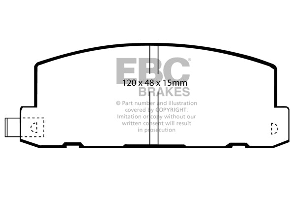 Pastiglie Freno EBC Ultimax DP649 per Vauxhall KB Pick Ups