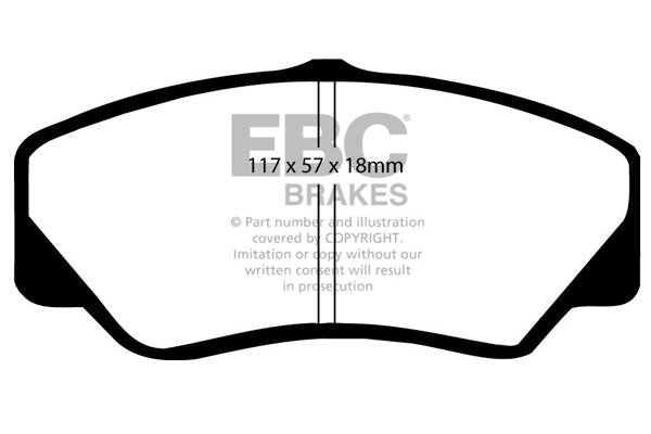 Pastiglie Freno EBC Ultimax DP650 per Ford P100 Pick-Up e Ford Transit (2nd Gen)