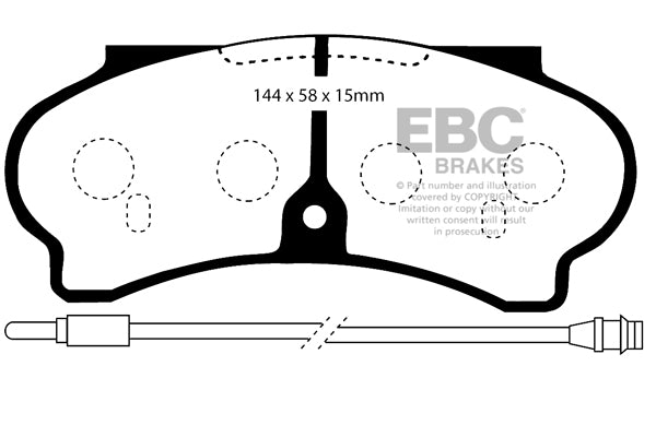Pastiglie Freno EBC Ultimax DP652 per Peugeot J9
