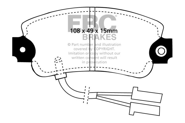 Pastiglie Freno EBC Ultimax DP653 per Alfa Romeo 33 e Alfa Romeo Sprint
