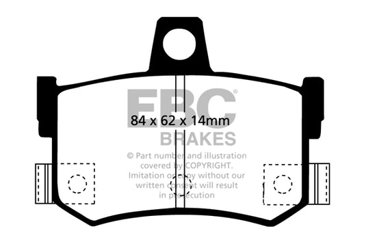 Pastiglie Freno EBC Yellowstuff DP4662/2R per Rover 800, MG TF e altre
