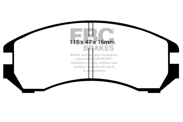 Pastiglie Freno EBC Ultimax DP665 per Nissan Sunny e Suzuki Swift