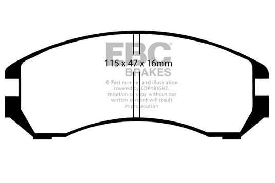 Pastiglie Freno EBC Yellowstuff DP4665R per Nissan Sunny e Suzuki Swift