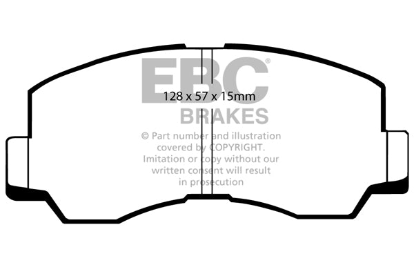 Pastiglie Freno EBC Ultimax DP667 per Mitsubishi Galant, Mitsubishi Pajero e altre