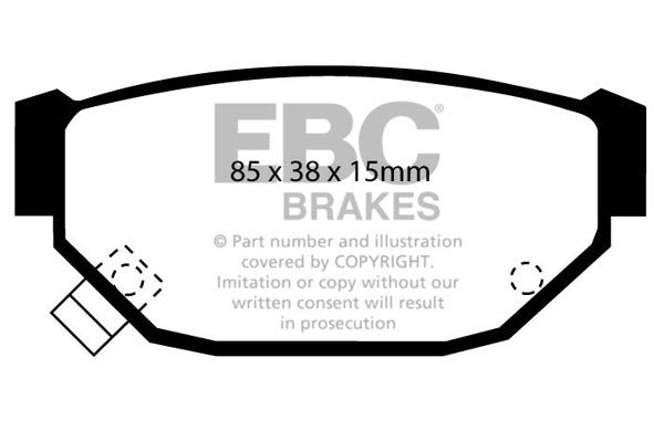 Pastiglie Freno EBC Ultimax DP674 per Subaru Leone (Serie 3), Subaru XT Coupe e altre