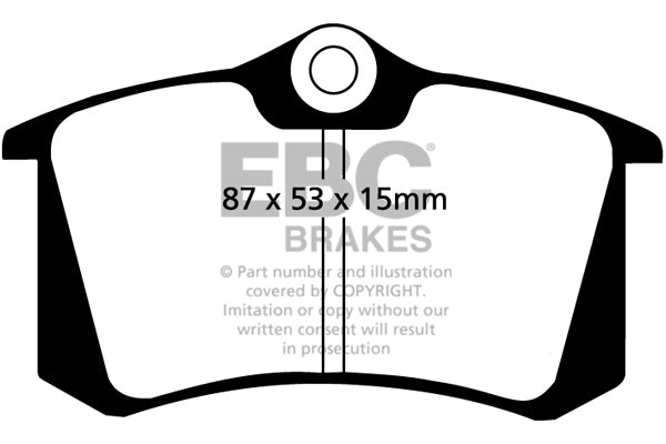 Pastiglie Freno EBC Bluestuff NDX DP5680NDX per Volkswagen Golf (Mk4), Seat Toledo e altre