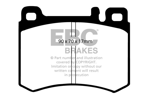 Pastiglie Freno EBC Ultimax DP681 per Mercedes-Benz (R107)