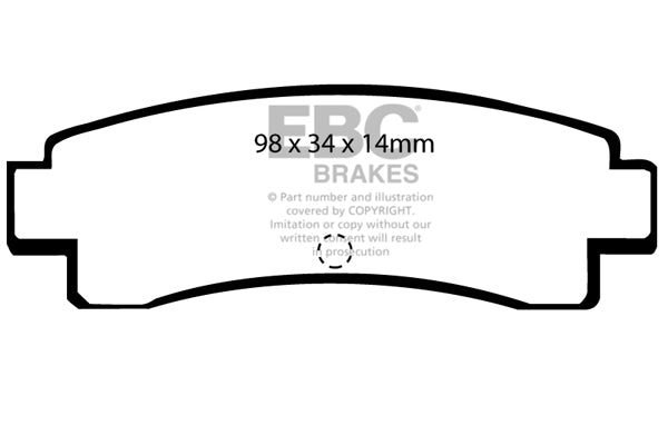 Pastiglie Freno EBC Ultimax DP682 per Nissan Sunny