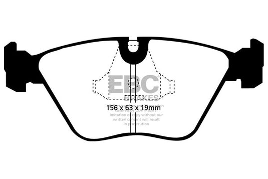 Pastiglie Freno EBC Yellowstuff DP4689R per BMW Serie 5 (E34), BMW Serie 7 (E32) e altre