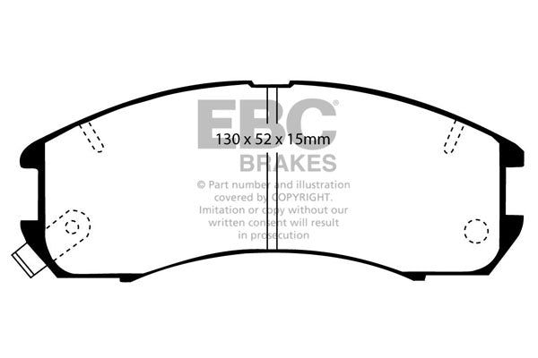 Pastiglie Freno EBC Ultimax DP705 per Ford Probe, Mazda 626 e altre