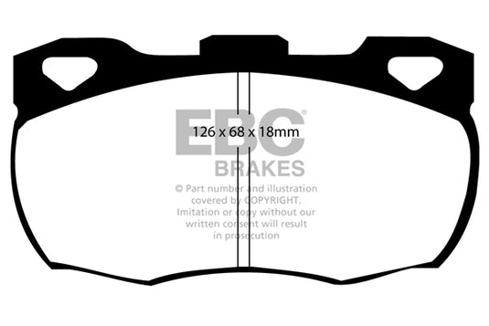 Pastiglie Freno EBC Yellowstuff DP4708R per Land Rover Defender 90, Land Rover Defender 110/130 e altre