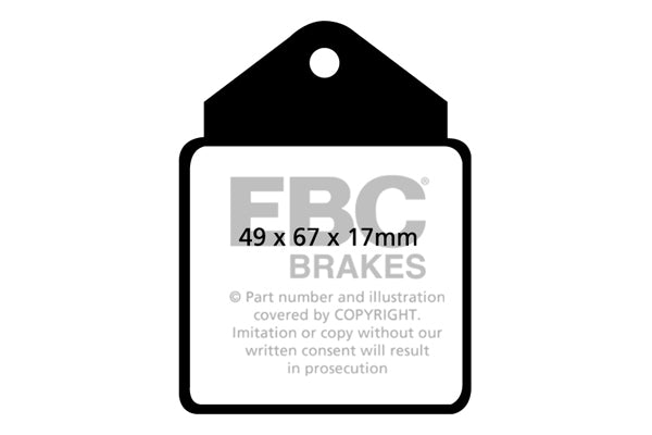Pastiglie Freno EBC Bluestuff NDX DP5710NDX per Jaguar S Model, Alfa Romeo Giulia (105) e altre