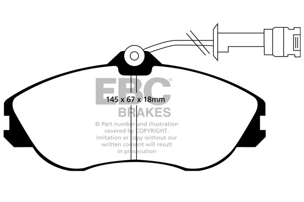 Pastiglie Freno EBC Yellowstuff DP4711R per Audi 100, Audi 100 quattro e altre