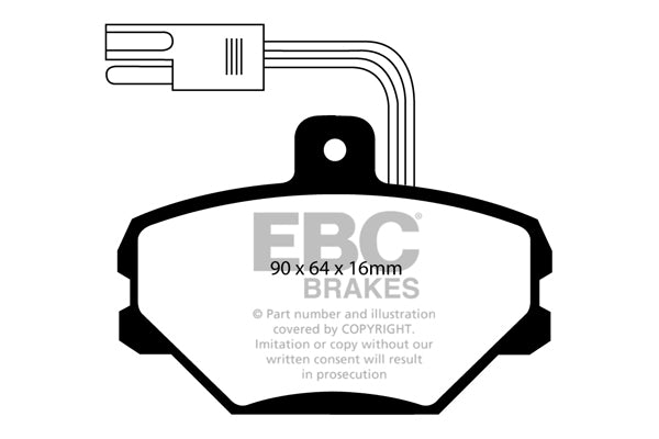 Pastiglie Freno EBC Ultimax DP718/2 per Yugo Florida e Yugo Sana