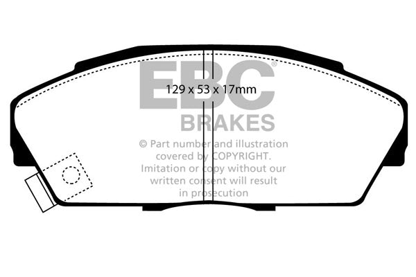 Pastiglie Freno EBC Ultimax DP719/2 per Honda Integra (non UK), Honda Legend e altre