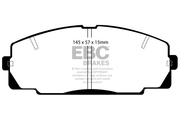 Pastiglie Freno EBC Yellowstuff DP4722R per Toyota Hi-Ace, Toyota Granvia e altre