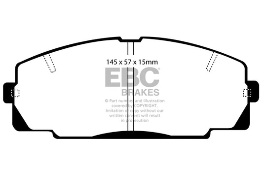 Pastiglie Freno EBC Yellowstuff DP4722R per Toyota Hi-Ace, Toyota Granvia e altre