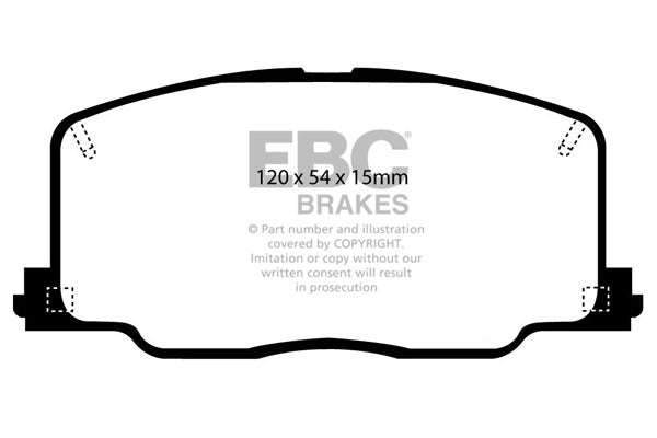 Pastiglie Freno EBC Yellowstuff DP4725R per Toyota Camry, Toyota Celica e altre