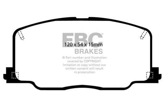 Pastiglie Freno EBC Yellowstuff DP4725R per Toyota Camry, Toyota Celica e altre