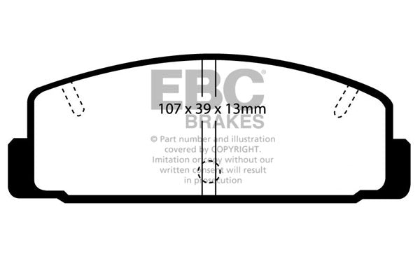 Pastiglie Freno EBC Ultimax DP729 per Mazda 6, Mazda RX7 e altre
