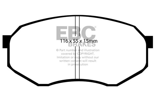 Pastiglie Freno EBC Ultimax DP730 per Mazda 929