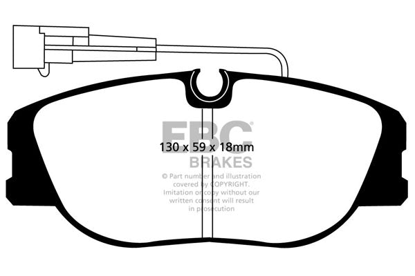 Pastiglie Freno EBC Ultimax DP733 per Alfa Romeo 155, Fiat Croma e altre
