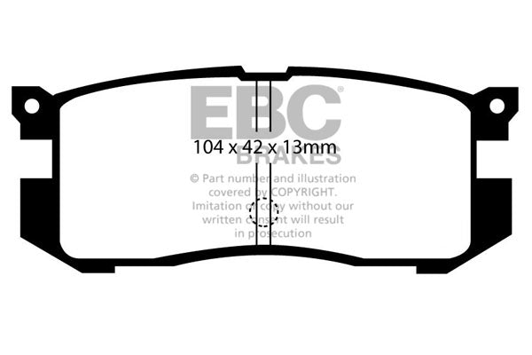 Pastiglie Freno EBC Ultimax DP739 per Ford Probe, Mazda 626 e altre