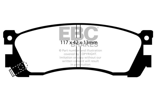 Pastiglie Freno EBC Ultimax DP740 per Mazda 929, Mazda Bongo Friendee e altre