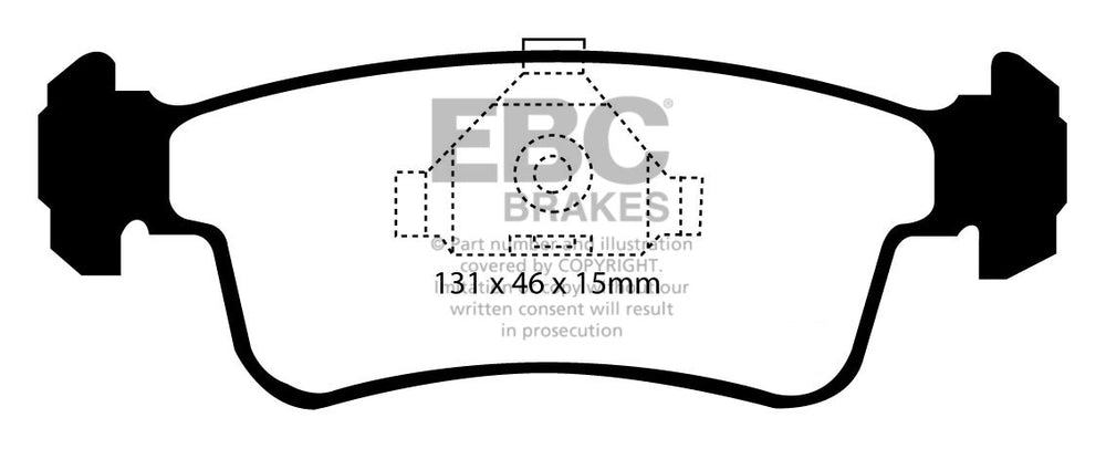 Pastiglie Freno EBC Ultimax DP741 per Suzuki Jeep