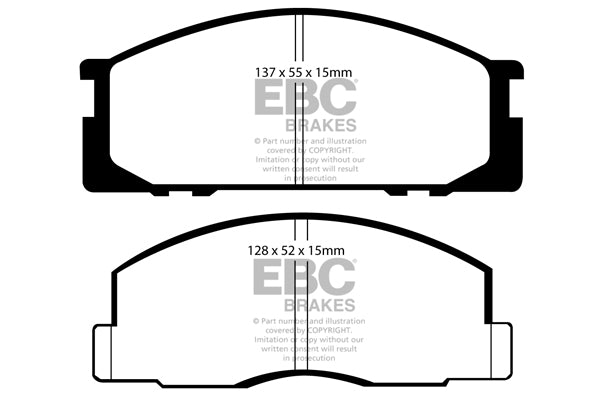 Pastiglie Freno EBC Ultimax DP743 per Toyota Town Ace, Toyota Previa e altre