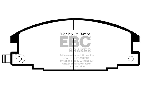 Pastiglie Freno EBC Ultimax DP746 per Opel Campo, Isuzu Trooper e altre