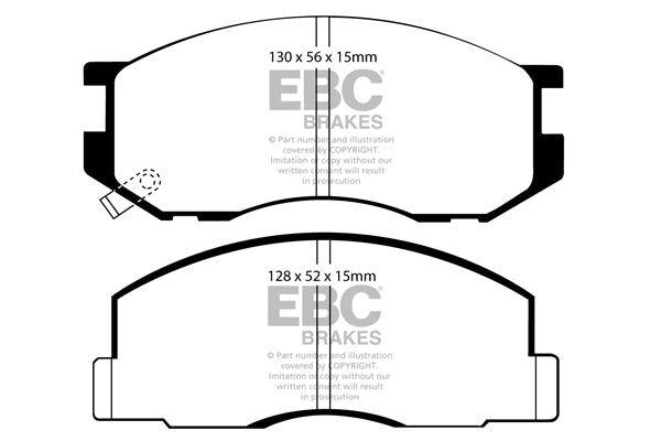Pastiglie Freno EBC Ultimax DP747 per Toyota Town Ace e Toyota Lite-Ace
